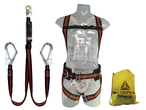 H2522- Kit Anticaidas. Incluye: Arnés 212. Cabo de vida doble con mosquetón de 55mm.