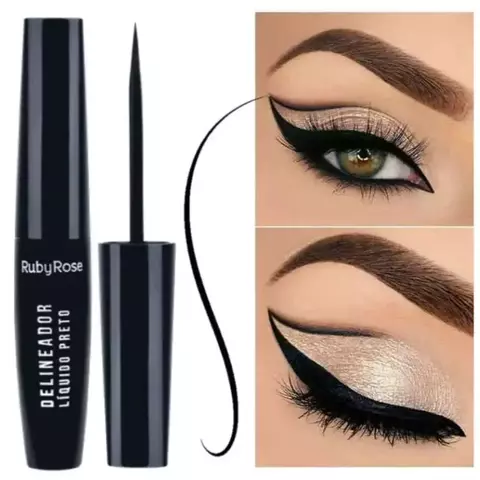 Delineador Líquido Preto Ruby Rose