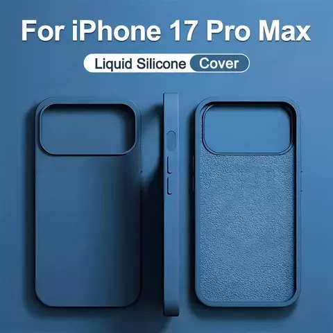 Capa de silicone líquido original à prova de choque para apple iphone 11 12 13