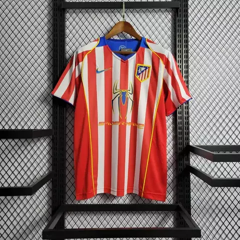 Camisa Retrô 2005 Atletico de Madrid - Vermelha e Branca