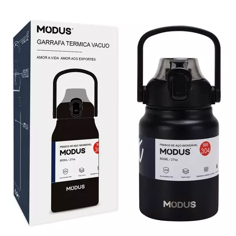 Garrafa Térmica de Aço Inoxidável com Canudo – Grande Capacidade, Ideal para Ginásio e Academia