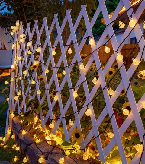 Bolha solar bolas lâmpada luzes da corda ao ar livre gotas de água ao ar livre