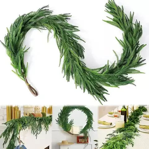 180cm guirlandas de natal norfolk pinho guirlanda plantas artificiais falso vege