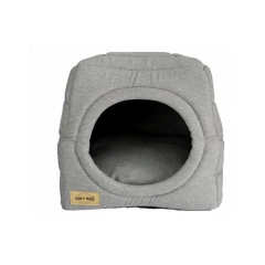 Cama Toca Iglu para Cães e Gato Super Luxo Cinza Urbano - comprar online