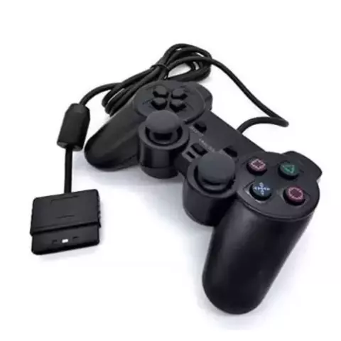 Controle para PS2 Com Fio Cor Preto