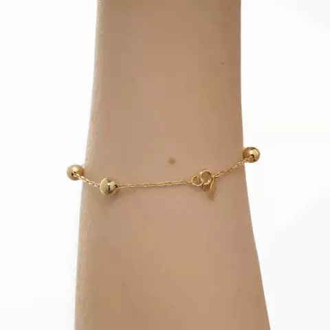 Pulseira Dourada com Bolinhas banhada a Ouro 18k