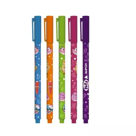 Caneta Em Gel Fini 0.6mm Corpo Estampado 5 Cores