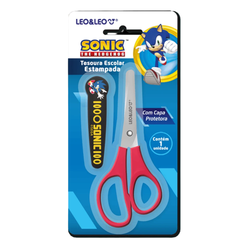Tesoura escolar com capa protetora Sonic Leo&Leo - comprar online