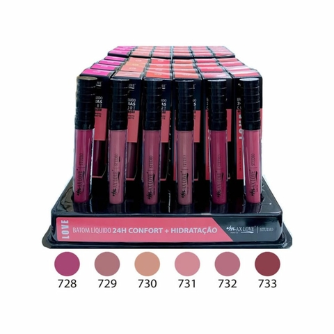 Batom Líquido Max Love Confort + Hidratação 728 a 733