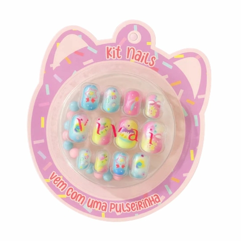 Unhas Postiças Infantil C/ Pulseira Vivai 5064.1.1