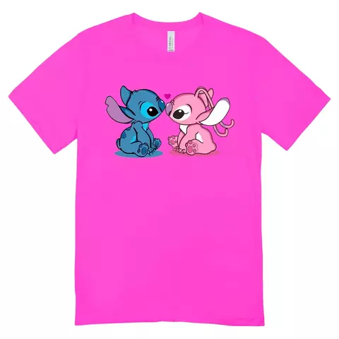 Camisa Feminina Baby Look Stitch and Angel