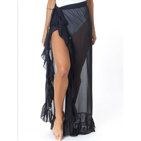 Saída Pareô Simples Lisa Preta