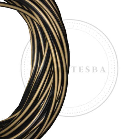 Burlete negro con dorado en “U" - comprar online