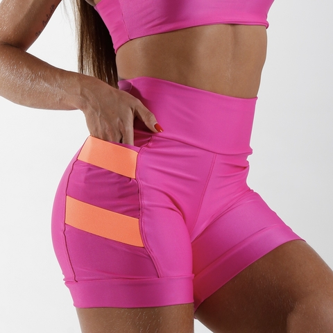 Short Energia - Rosa com Laranja