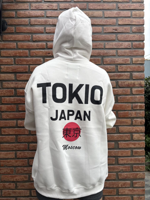 Hoodie Oversize Tokio blanco