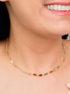 CHOKER CHAPINHA LISA BANHADO EM OURO 18K - comprar online