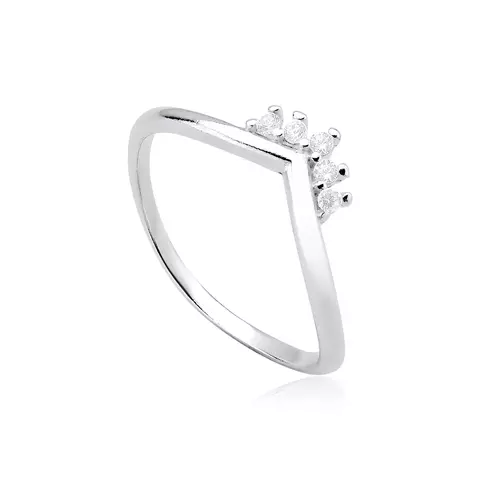 Anel coroazinha cravejado