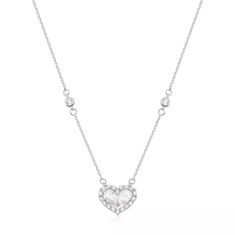 Colar coração gotas e ponto de luz