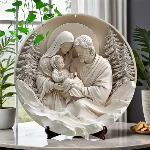 Decoracao de Parede Sagrada Familia em Neve - comprar online