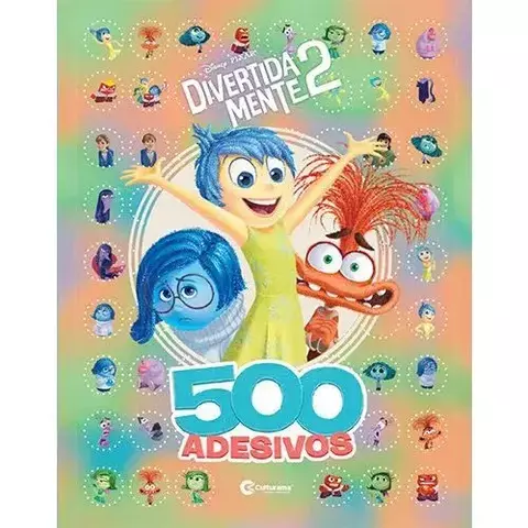 Cartela com 500 Adesivos Divertida Mente 2 – Disney Pixar