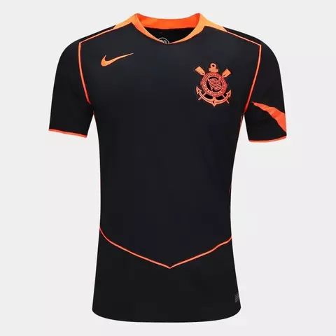 Camisa Corinthians III 25/26 - Torcedor Nike Masculina - Preta e Laranja - comprar online