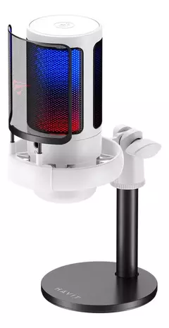 Micrófono Para Pc Con Condensador Usb Blanco Havit Gk50 - DISPLAYCOM