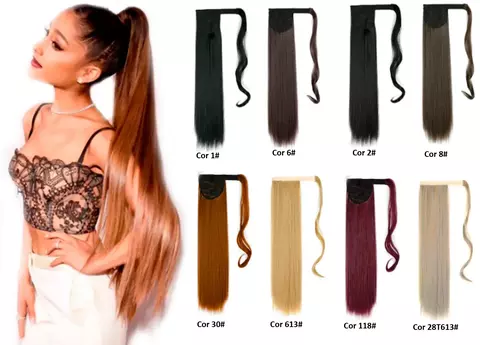 Cabelo Rabo de cavalo com amarrador em velcro e faixa de cabelo