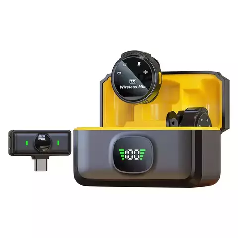 Xinmic microfone de lapela sem fio, cancelamento de ruído, jogo ao vivo, iphone