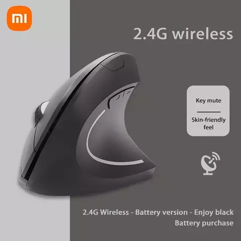 Mouse Xiaomi vertical sem fio, Bluetooth 2.4ghz para jogos