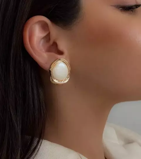 Brinco Perolado Banhado a Ouro 18k