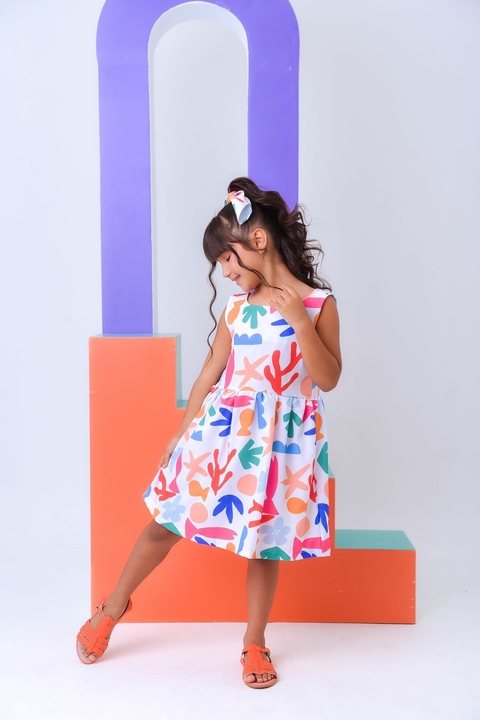 Vestido Folia Colorida