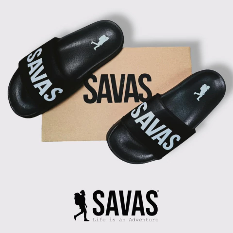 Chinelo Slide Savas Preto