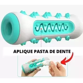 Brinquedo Pet 3x1 Mordedor Massageador Removedor Tártaros