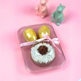 BANDEJA 02 OVOS 50GR MAIS BOLINHO CRISTAL UNIDADE