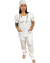 Pijama Cirúrgico Essencial Spandex-Elastano - Feminino Barra Reta - Branco - comprar online