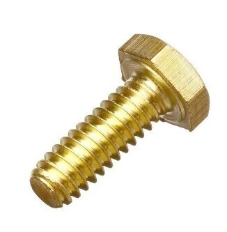 PARAFUSO SEXTAVADO LATÃO 1/4X3/4"