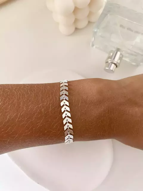 Pulseira Escama Banhada a Prata