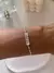 Pulseira Baguete Cristal Banhado a Prata - comprar online