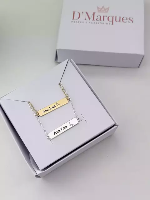 Pulseira Nome Personalizado Banhado a Prata / Ouro