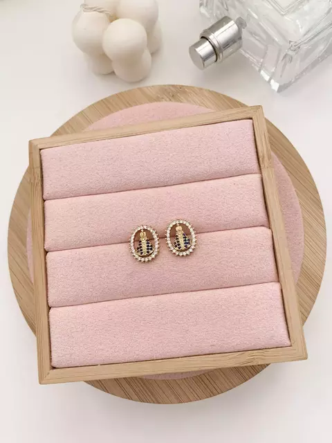Brinco Nossa Senhora Banhado a Ouro