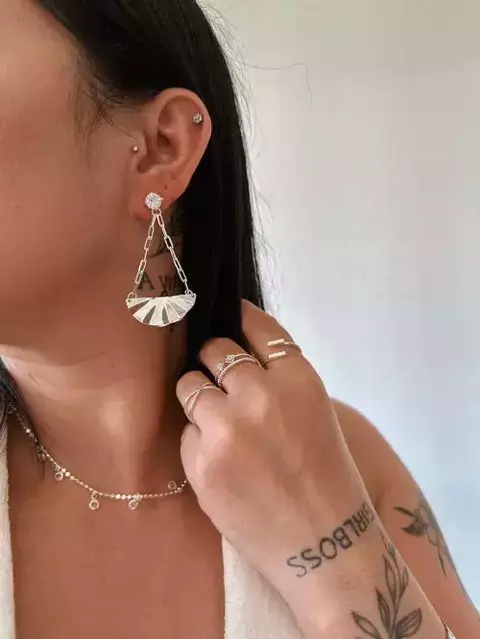 Brinco Serena Banhado a Prata
