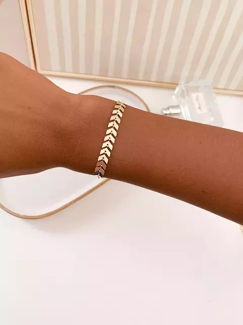 Pulseira Escama Banhada a Ouro