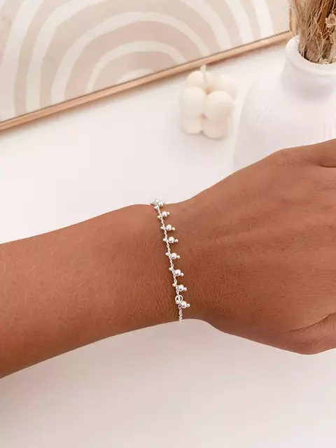 Pulseira Bia Banhado a Prata