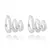 Brinco Trio Argola Zirconia Banhado a Prata - D'MARQUES