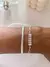 Pulseira Baguete Cristal Banhado a Prata