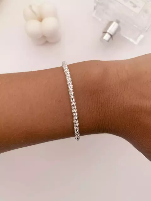 Pulseira Pipoca Banhado a Prata