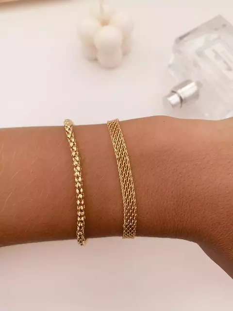 Pulseira Malha Banhado a Ouro
