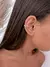 Piercing Zirconia Color Dois Fios Banhado a Prata