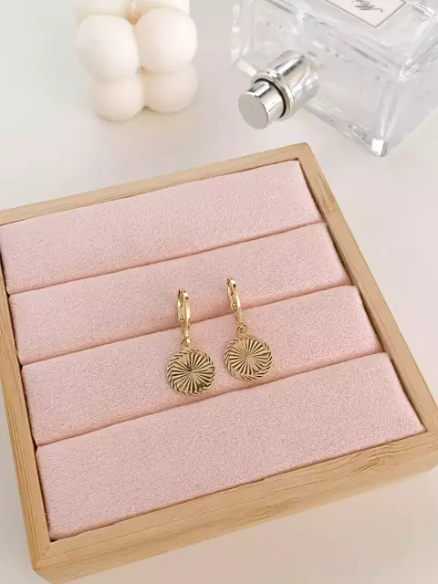 Brinco Argola Dots Banhado a Ouro