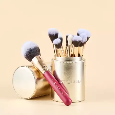 Atenea Beauty Kit de Brochas Scarlet para Rostro